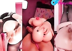 Corpulent Butt Tgirl Pinky Drilled and Cum