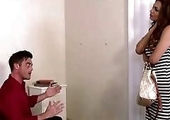 Shemale gets it on with a  young dominant hairy dude