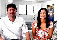 Busty Babe Begs for More Jizz After First Scene's Sloppy Facial.