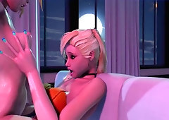 [BlackjrXIII] Game 30FPS Pharah x Sara HERMAPHRODITISM Orgy