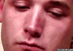 Two gay guys suck hard dick and get fucked up tight ass