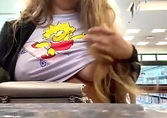 Mj Moore Flashing in the Library