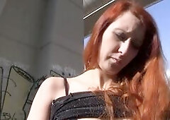 I pounded a sandy-haired Czech babe outdoors in public