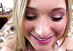 White Bitch Kayla Marie Takes Large Ebony Schlong POV Style
