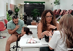 Work Me Harder - Sneaky Salon Dickdown 1 - Violet Starr