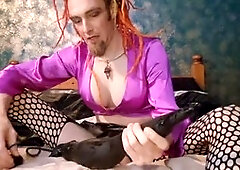 Insane anal lessons with gigantic blow-up monster sex toy