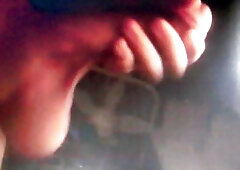 Swinging a big cock on cam