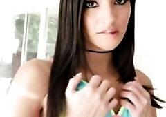 blow job, brunette hair, ejaculation, teens, teen brunette hair sloppy oral, tugjob, tiny boobs, tiny, large ramrod, pornstar, pov, Emily Willis