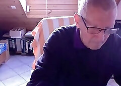 74-Year-Old German Silver Daddy Cums Hard