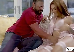 Eva Maxim - Handsome Dude Enjoys Barebacking The Ass Of Rich Ts Neighbor