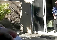 Two daddies treat this young hunk to a massage and fuck