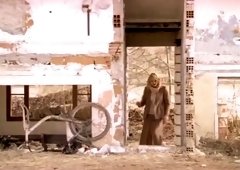 Classic European white brunette chick blows dick of a policeman