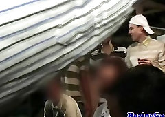 Humiliated straight students initiated