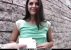 Spanish Waitress Screwed For Cash