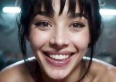 SEX SIMULATOR and tongue fetish with Caroline, Ai animation
