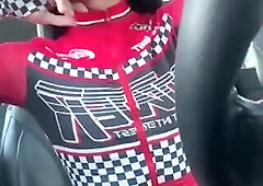 Kim hot red outfit accidental cum