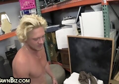 Real Gaypawn Fucked In Store 3some After Having Cumshot