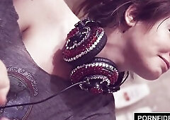 The solely thing that gets Jodi Taylor's nose out of a book is a thick hard penis. That Babe gets so worked up as that guy pounds her from behind