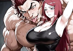 Yujiro (Baki) x Kushina (Naruto) AI