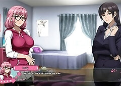 Futanari lesbian, big dick blowjob