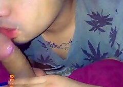 Latinos shagging humid at two a.m after smoking a massive blunt .