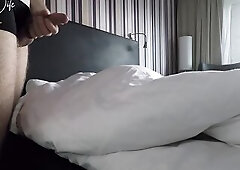 Spouse wakes wife up by ripping her tights and licking her anal opening. This Chab begin to bang her and finishes with a giant load on her gorgeous tw