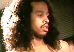 Black man wanks off his dick