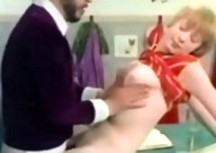 Horny profesor is often having sex with girls from his class, in an empty classroom