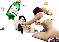 2 Hot Latin babe Takes a Huge Ebony Sex tool to Stretch Butt and Vagina