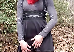 Fox Fursuiter Urinates and Pops in Woods