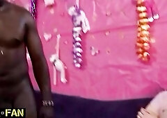 Breasty Siri Dahl Sucks Large Ebony Ramrod In Wild Group Bang!