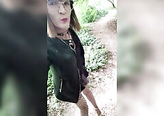 Bitch's FanTasme, A Transvestite Doxy Walks Around in a Cum Dump. ExhiBition Public CuMSLuT Belle Pute Trav, ExhibBition en Forêt de Brunoy91. V
