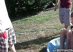 Gay plays naked for fraternity