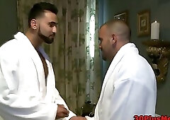 Bathing hunk cum sprayed