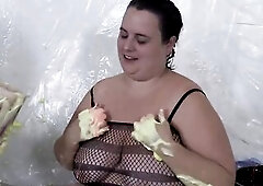 Sarah and Ashley get nude and play in gunge and have some raunchy joy