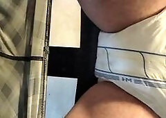 Wetting my Diaper on a workout Bench