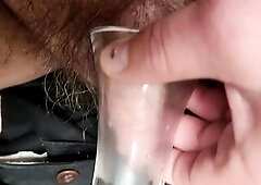 Pissing into naval decanter