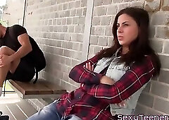 Facefucked teen thief punished with facial