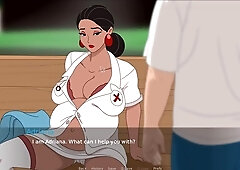 The secret of the building - Shy nerdy girl in a wild cartoon fantasy by Foxie2k