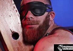 Harnessed & Hammered - Beefy Hunks Flogged Hole Takes Jocks Raw Power