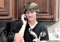 Twinks have anal fuck in bed