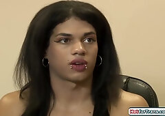 Trans Boss Anal By Employee With Morena Black