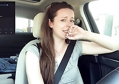 Cumming embarassingly Hard in a Starbucks Drive Thru (lush Control Part two)