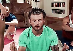 Yoga teacher of a group of dudes couldn't control herself this time