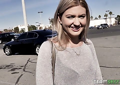 Kinky dude picks up and fucks tits and pussy of yummy chick Serena Avery