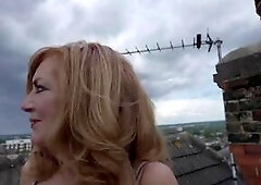 Rooftop Banging with Hot Redhead GILF Andi James