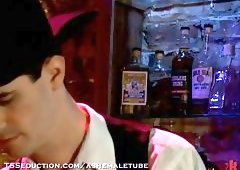 Poker game with sexy blonde