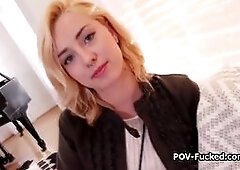 POV fucking tall blonde amateur