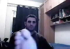 Straight guys feet on webcam #308