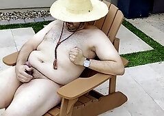 Bare in the garden, I determined to masturbate off. Neighbors came home, so I had to conclude real prompt!